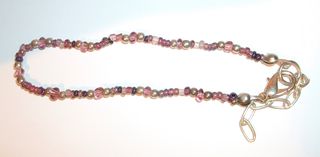 Bracelet 0017 perle rocaille rose/violet