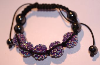 Bracelet 022 style shamballa Violet