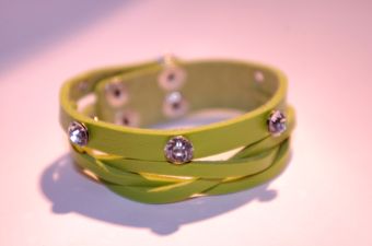 Bracelet 027 Cuir vert